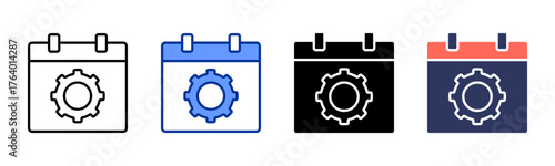 Settings icon sheet multiple style collection
