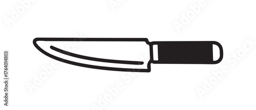 Knife sharp icon black line art iron clean design.