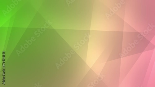 Abstract Geometric Background with Green and Pink Hues.