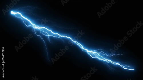 Electric Bolt in the Sky: A powerful electrical bolt streaks across a dark backdrop, illuminating the atmosphere with raw energy and breathtaking splendor.