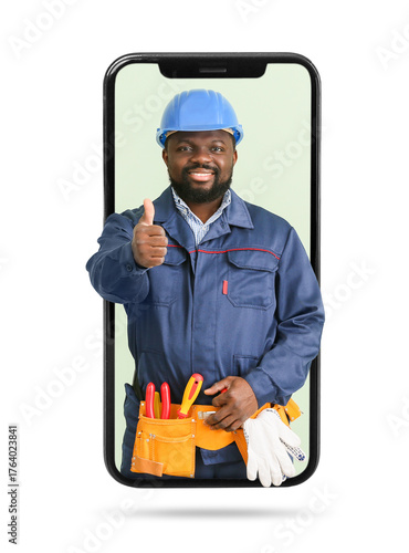African-American electricia...