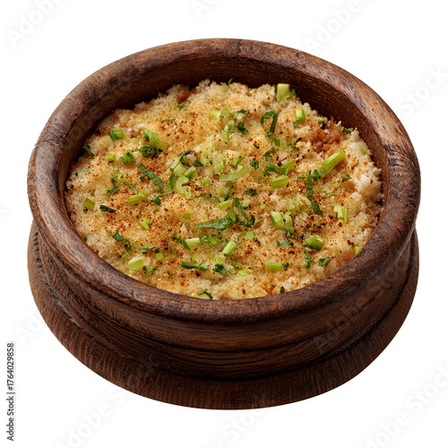 Chahan in dish isolated on transparent background