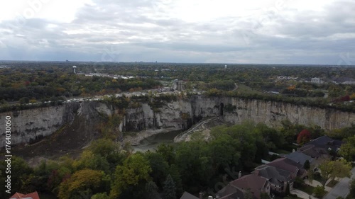 Salt Lake Quarry Elmhurst Illinois Aerial Drone View