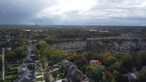 Aerial Drone View of Salt Lake Quarry in Elmhurst, Illinois – Scenic Blue Water and Industrial Landscape” Beautiful aerial drone footage of the Salt Lake Quarry in Elmhurst, Illinois, showcasing 