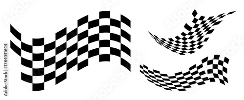Racing flag. Race flag vector icon. Finishing flag. Vector design illustration