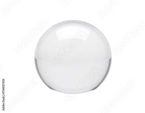 Clear Glass Sphere A Transparent Orb of Light and Reflection 1.