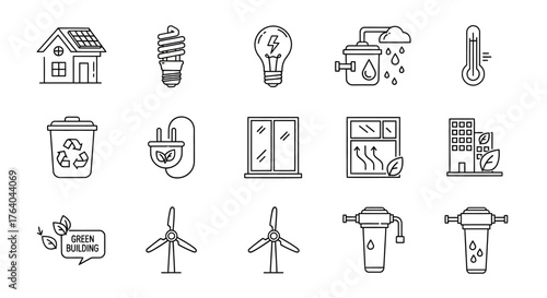Eco Home Icon Set