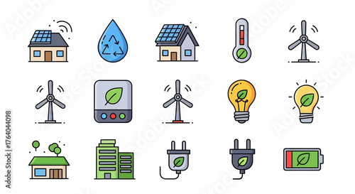 Sustainable Travel Icon Set
