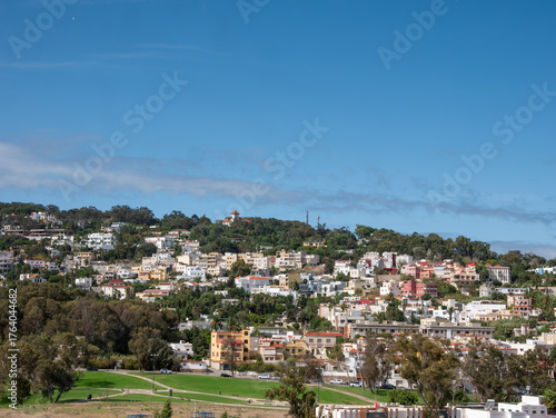 View of a neighborhood in Tangier, Morocco
