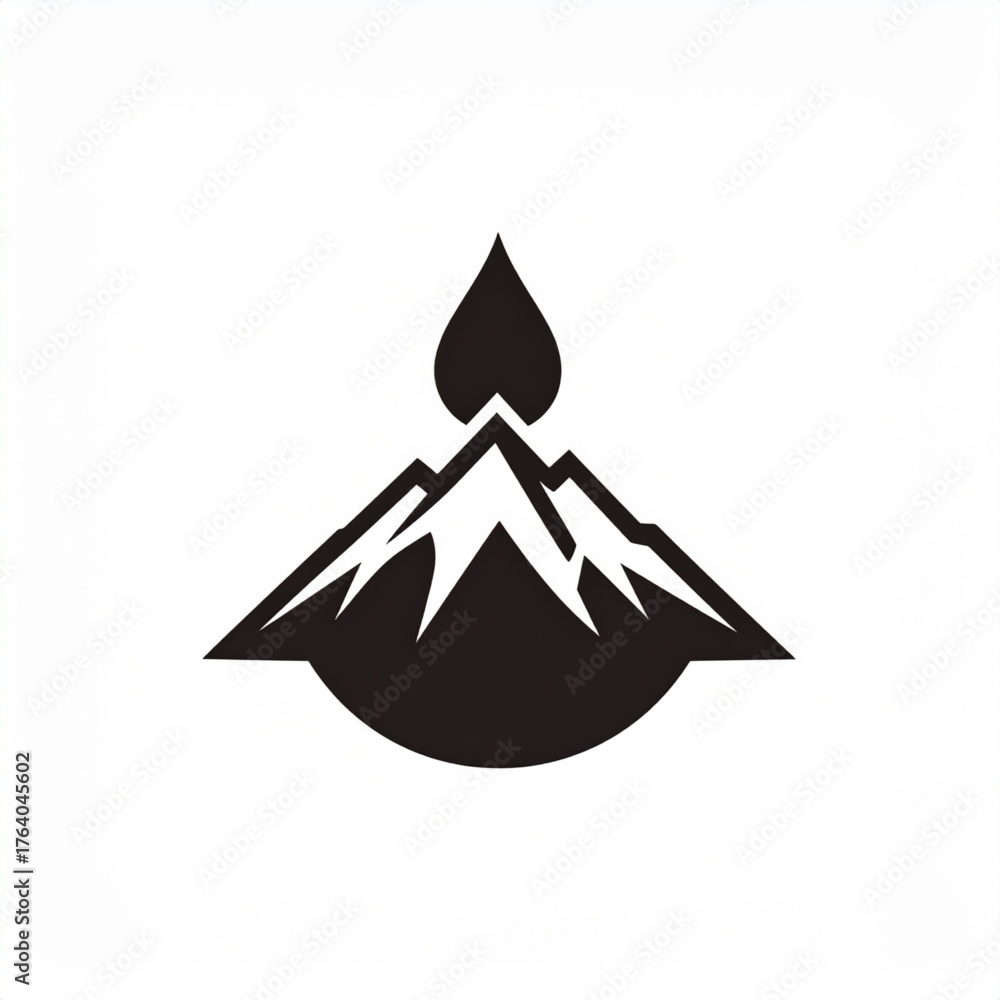 Fototapeta premium Abstract Mountain Droplet Logo