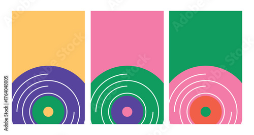 Design template retro cassette vinyl unique