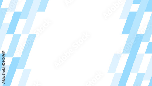 水色の斜めの四角の幾何学模様のフレーム