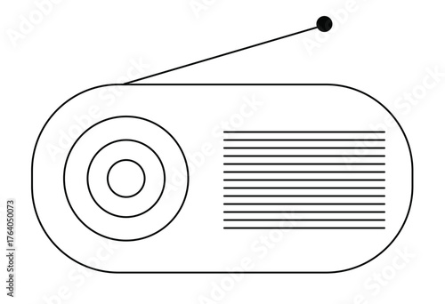 retro radio vector illustration