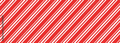 Christmas candy cane striped seamless pattern. Christmas candycane background with red stripes. Caramel diagonal print. Xmas traditional wrapping texture. Vector illustration.Eps10