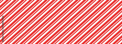 Christmas candy cane striped seamless pattern. Christmas candycane background with red stripes. Caramel diagonal print. Xmas traditional wrapping texture. Vector illustration.Eps10