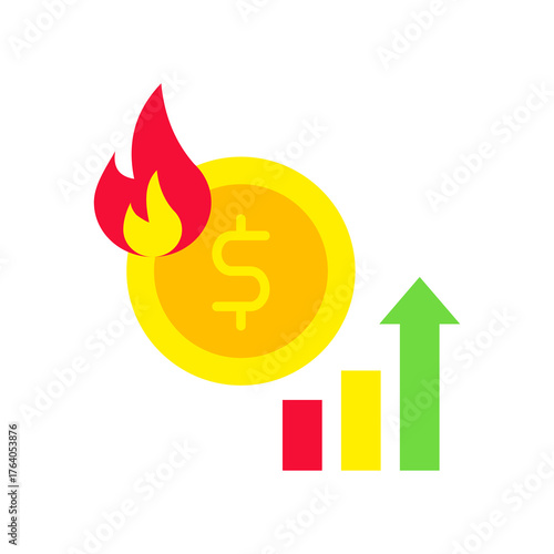 Inflation flat icon