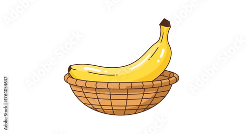 Banana in a Basket - A Colorful and Nutritious Still Life.