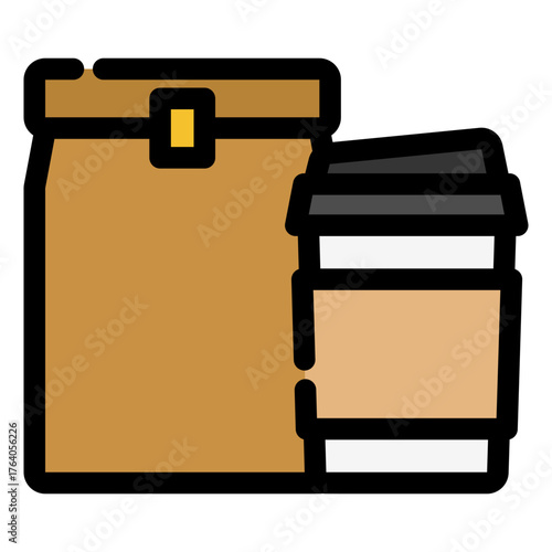 food takeaway packaging icon