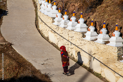 Traditional tibetan village right next to Muya Temple, located in Lhagang Township, Kangding City, Garze Tibetan Autonomous Prefecture, Sichuan province, China