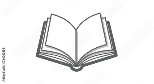 Open book icon book vector illustration education concept reading, learning, and knowledge symbol for web design