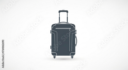 Suitcase with wheels is a luggage used for travel, vacation, and business trips, it is a symbol of adventure and exploration