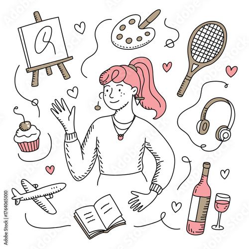  Young Girl Painting Her Dreams