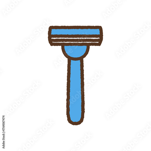 手書き風の単品アイコンイラスト　髭剃り