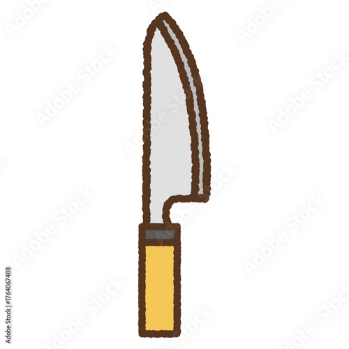 手書き風の単品アイコンイラスト　包丁