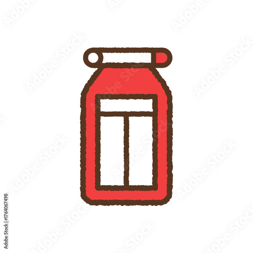 手書き風の単品アイコンイラスト　ビニール名札