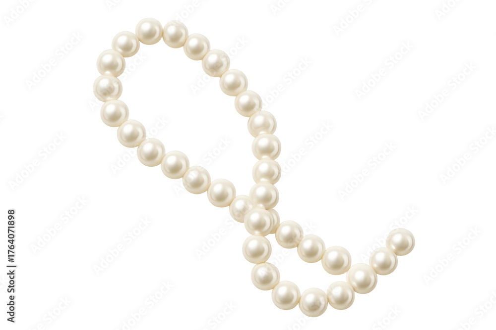 Obraz premium Elegant pearl necklace luxury jewelry accessory transparent background
