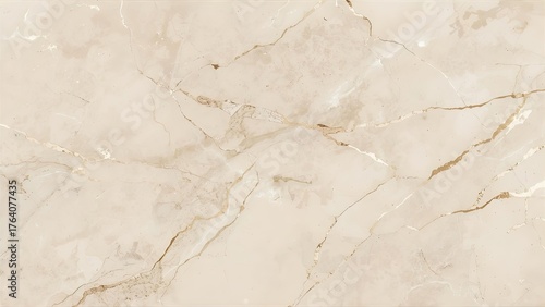Soft Beige Marble Background with Faint Warm Gold Veins. Smooth Natural Stone Texture. Elegant Light Cream Colored Surface for Luxury Backdrop or Wall
