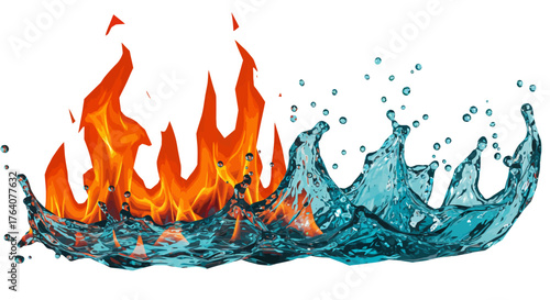 Fire and Water - A Clash of Elements in Harmony.