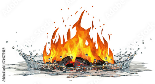 Fire and Water - A Clash of Elements.