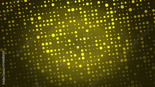 大小さまざまなランダムドット背景（金）