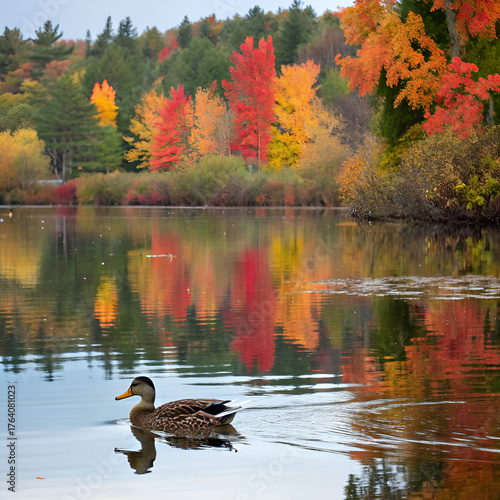 duck on the lake