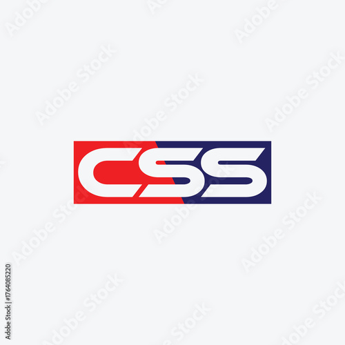 css logo vector , css box two color logo , modern minimal css logo ,unique css logo , professional css logo 