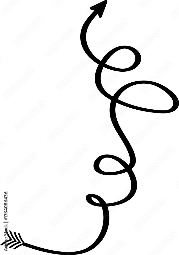 Fototapeta premium Arrow curve line decoration