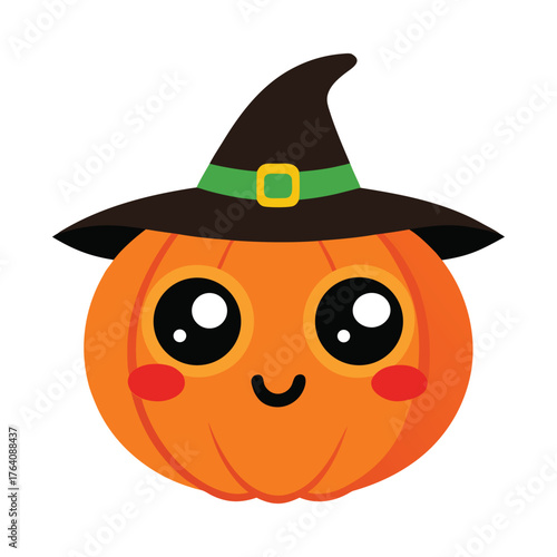halloween pumpkin with hat
