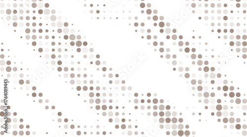 Modern halftone background with light and dark brown circles creates a dotted pattern, offering a contemporary design element perfect for digital and print projects that need subtle texture