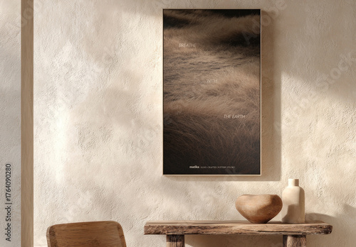 Earthy Minimalist Wall Art Mockup PSD