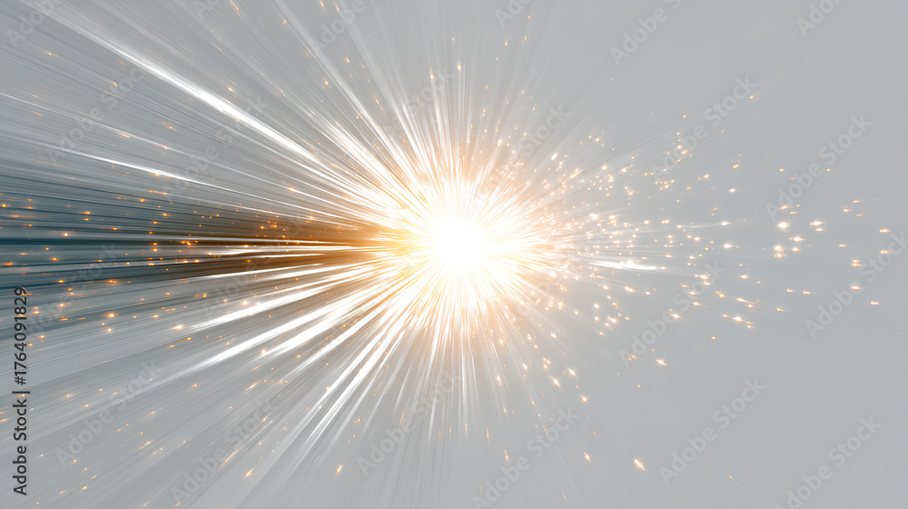 Obraz premium Sunlight with glare effect on gray background. Superimposition of light, sun rays, transition, light, lens, glare in format. sunlight with light glare . Stock Illustration