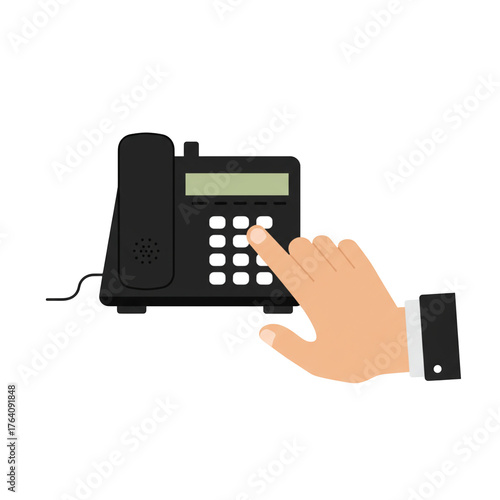 Office phone communication using a digit