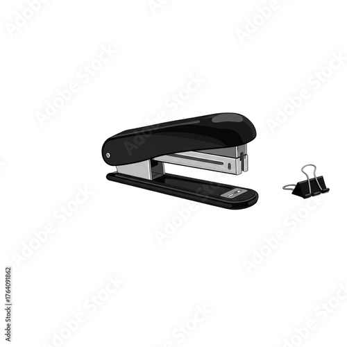 Office staples Stapler and paperclip