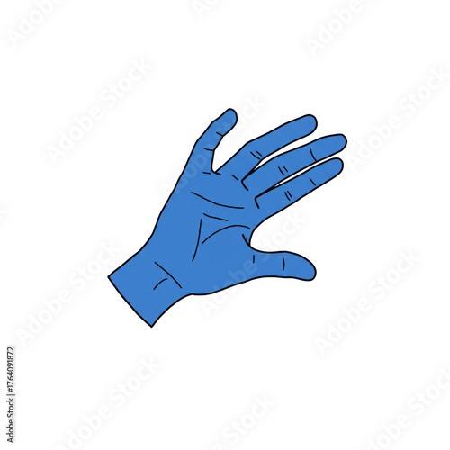 Sapphire Hand Amidst Inky Darkness