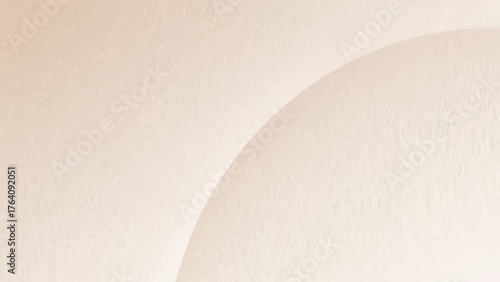 Neutral beige textured surface with a gentle curved shadow creating depth and dimension