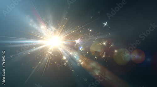 transparent sunlight special lens flare light effect. Stock royalty free image Stock Illustration