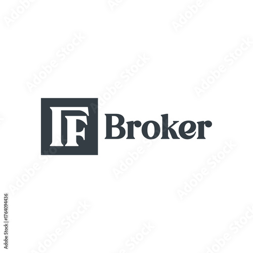 F letter logo with vintage design for accounting and financial brand identity