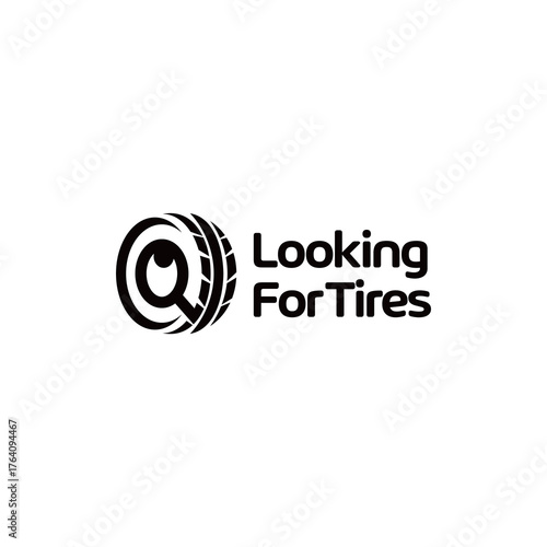 Tire logo with unique and abstract design for corporate and individual brand identity