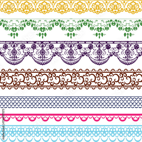 Beautiful colorful flower art and mandala vector design