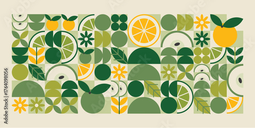 Stylized lemon seamless pattern in pink and blue.